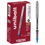 Uni-Ball Vision Rollerball Pens 0.7mm – 12 Pack Blue