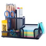 Black Mesh Desk Organizer (3 Compartment)
