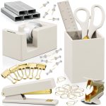 Aesthetic Gold Desk Organizer Set