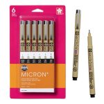 SAKURA Pigma Micron Fineliner Pens – 6 Pack