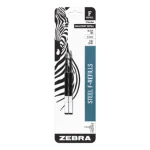Zebra F Pen Ink Refills 0.7mm – 2 Pack Black